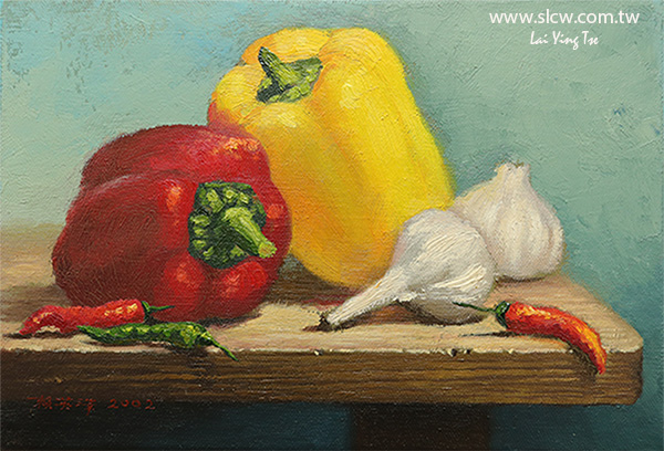 sweet peppers_^A øpainted by Lai Ying-Tse